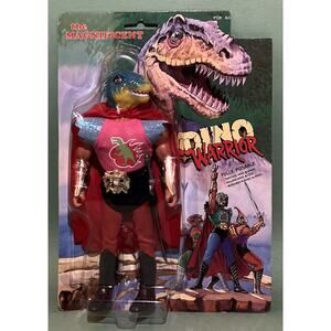 PACO Magnificent Dino Warrior Action Figure, KO Mego Style, Sealed on Card, RARE